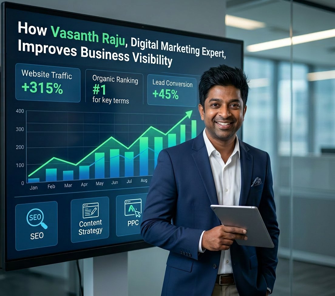 How Vasanth Raju Digital Marketing Expert Improves Business Visibility