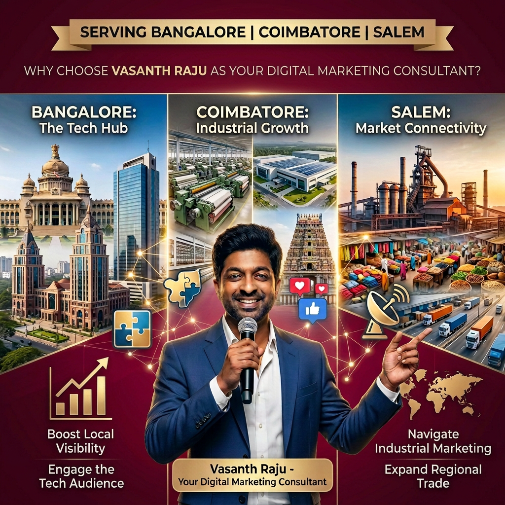 Why Choose Vasanth Raju as Your Digital Marketing Consultant in Bangalore, Coimbatore & Salem? 